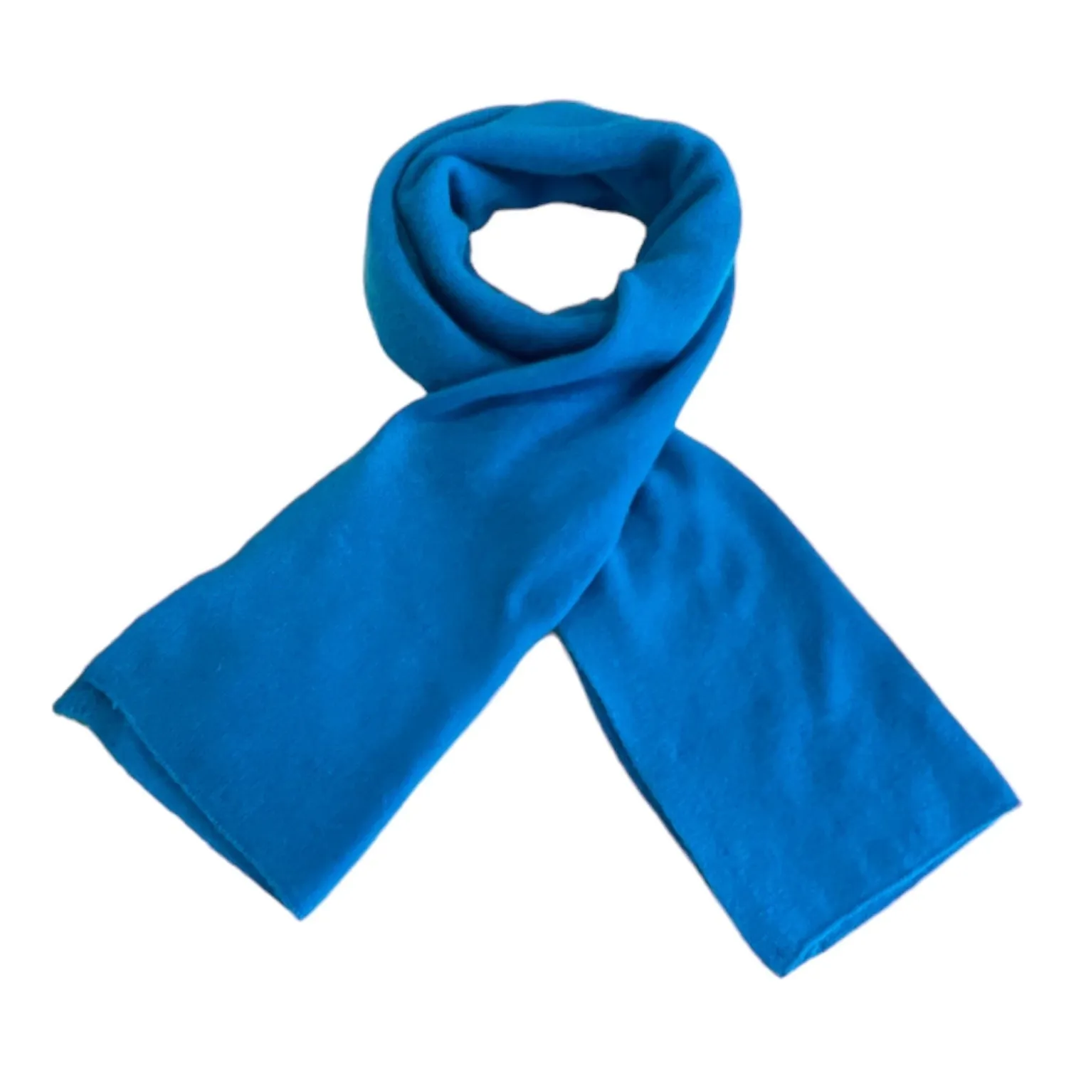 100% Cashmere Beanie and Scarf in Cerulean