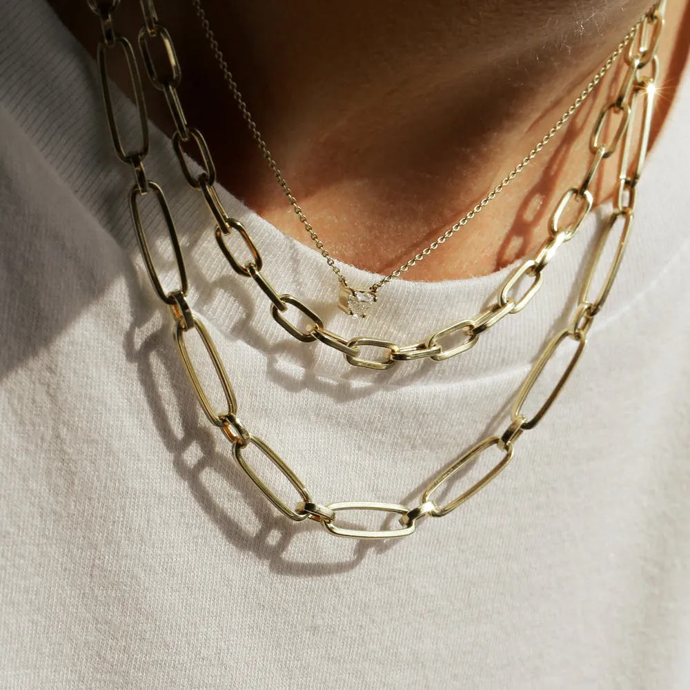 14k Oval Link Chain Necklace