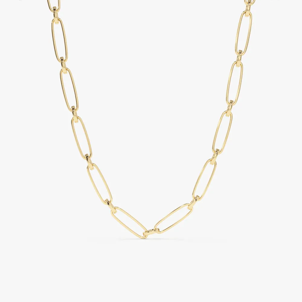 14k Oval Link Chain Necklace