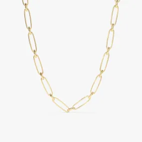 14k Oval Link Chain Necklace