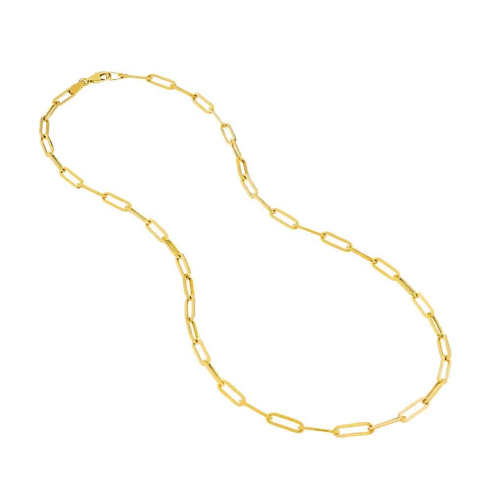 14K Yellow Gold 5.10mm Paperclip Chain