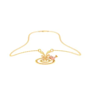 18k Enchanting Bird Themed Monsoon Gold Pendant