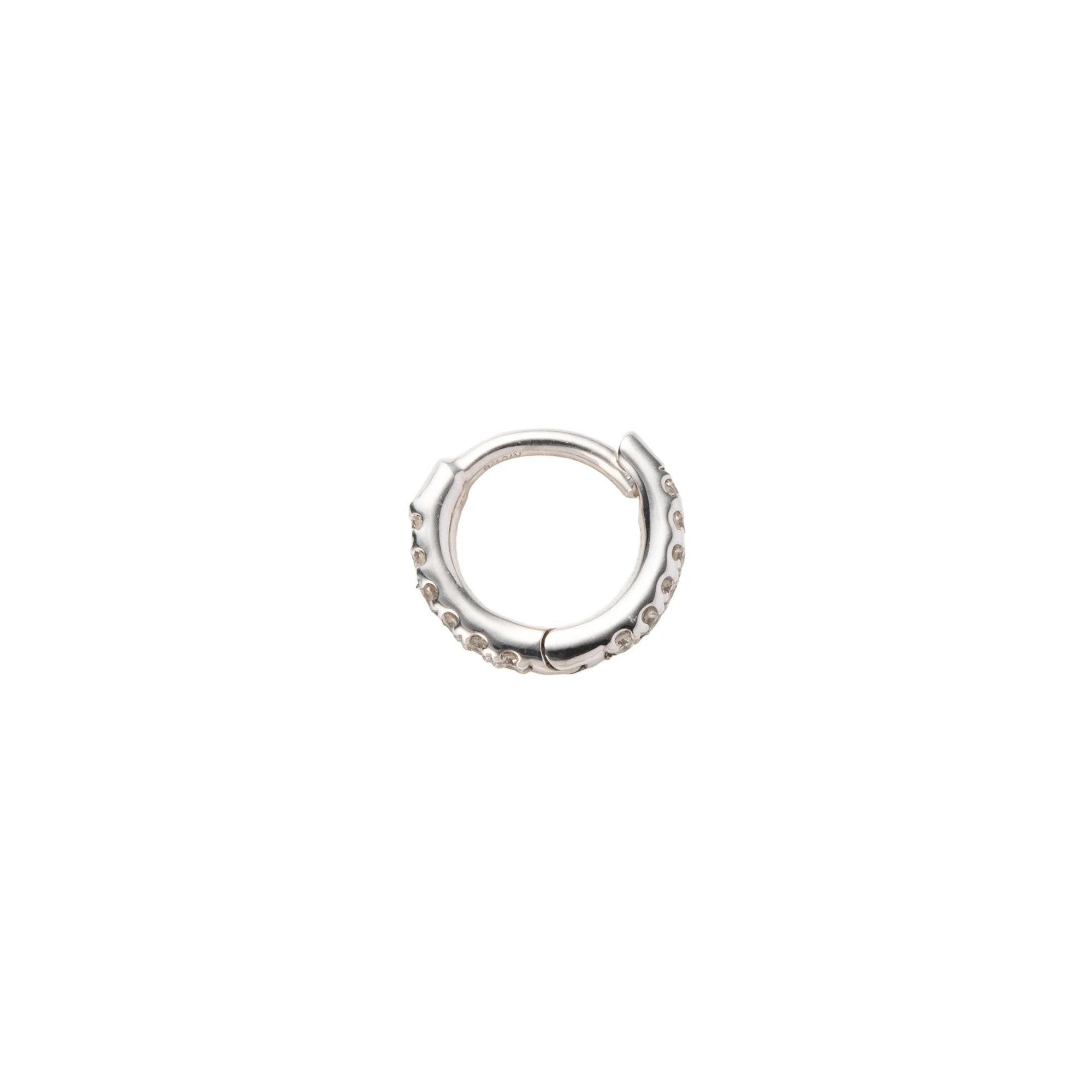 18k "Manhattan" Diamond Hoop Earring Extra Small size