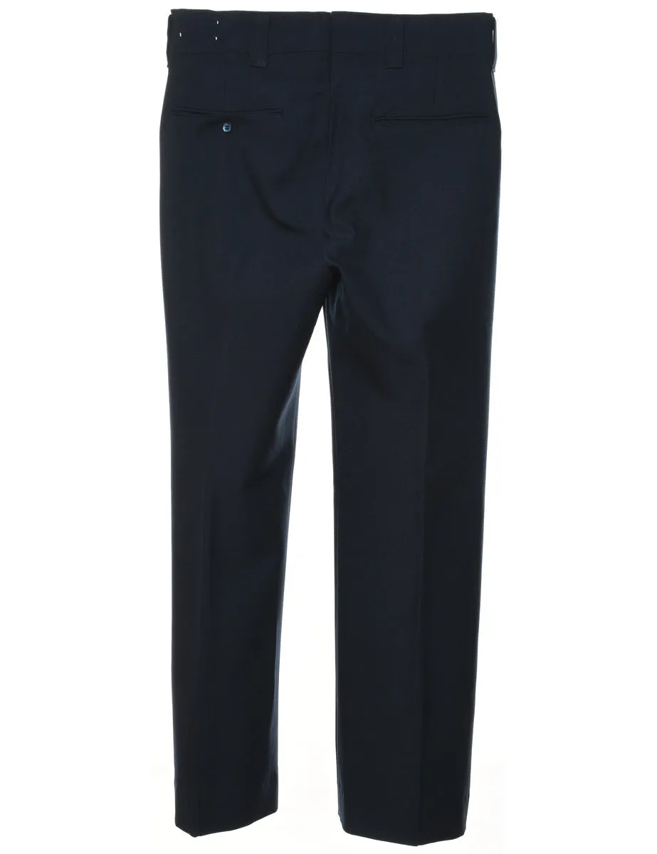 1970s Straight-Fit Black Trousers - W31 L28