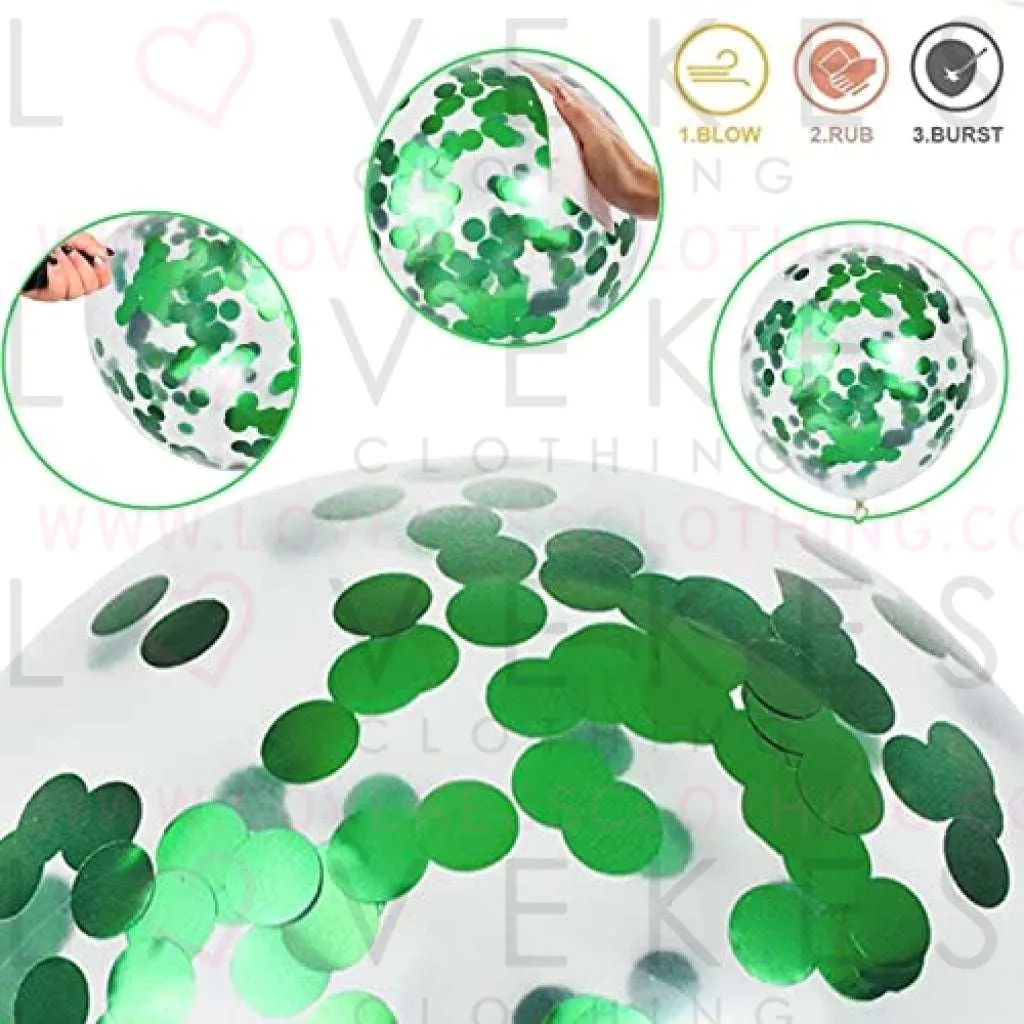 60 Pack Green Latex Balloons, 12 Inch Matte White Dark Emerald Green Light Lime Green Confetti Helium Balloons, Assorted Green White Balloons for Jungle Dinosaur Birthday Baby Shower Party Decorations