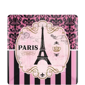 A Day In Paris Square Paper Plates 9in, 8pcs