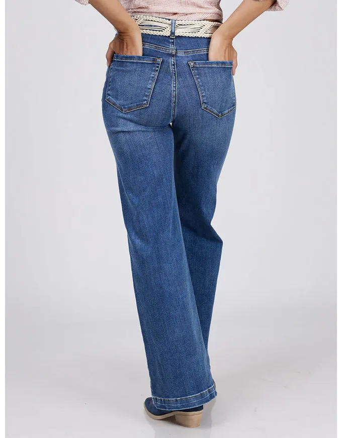 Ada Vintage Blue Denim Flares