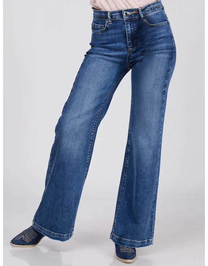 Ada Vintage Blue Denim Flares