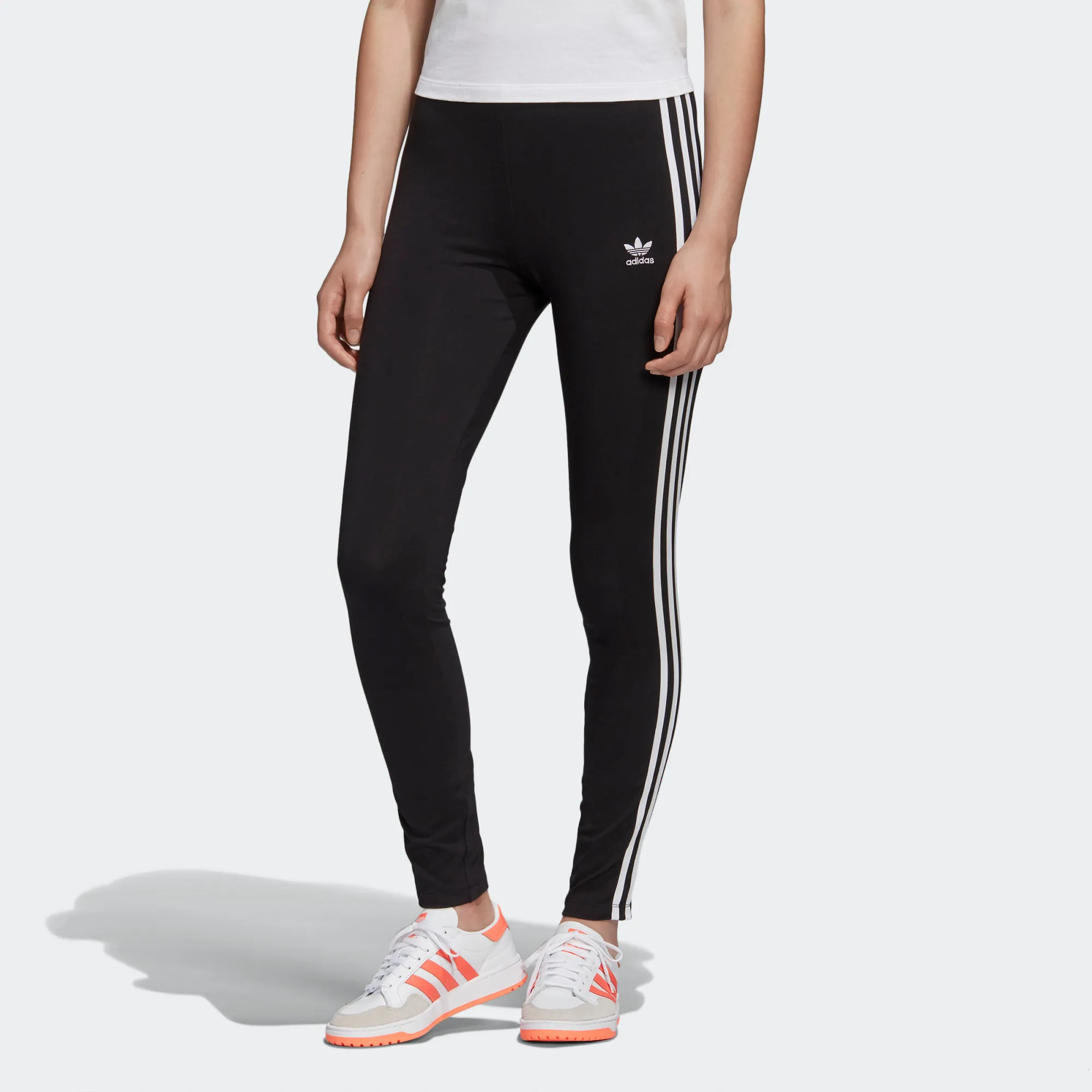 Adidas Women's Adicolor 3 Stripes Leggings - Black / White