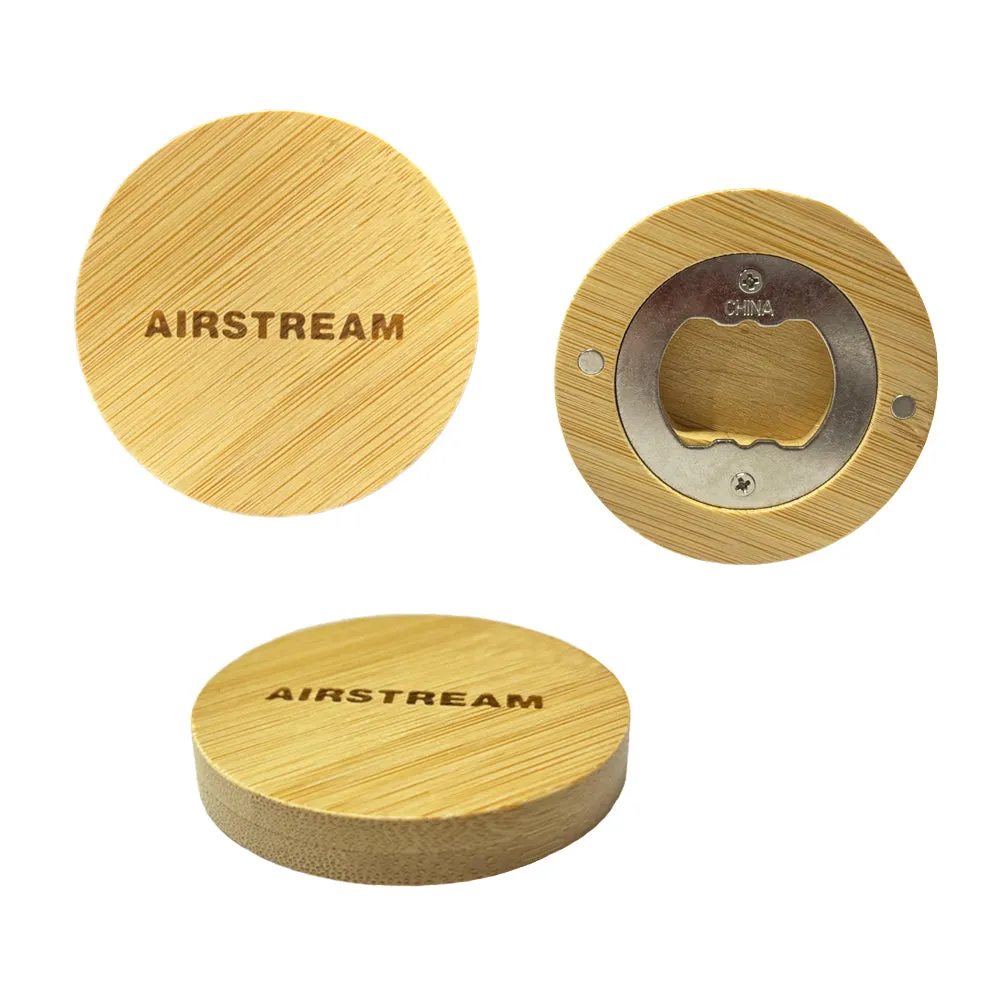 Airstream Bamboo Bottle Opener Magnet