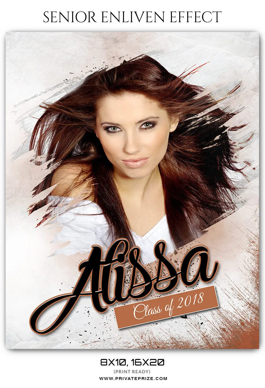 Alissa - Senior Enliven Effects Photoshop Template