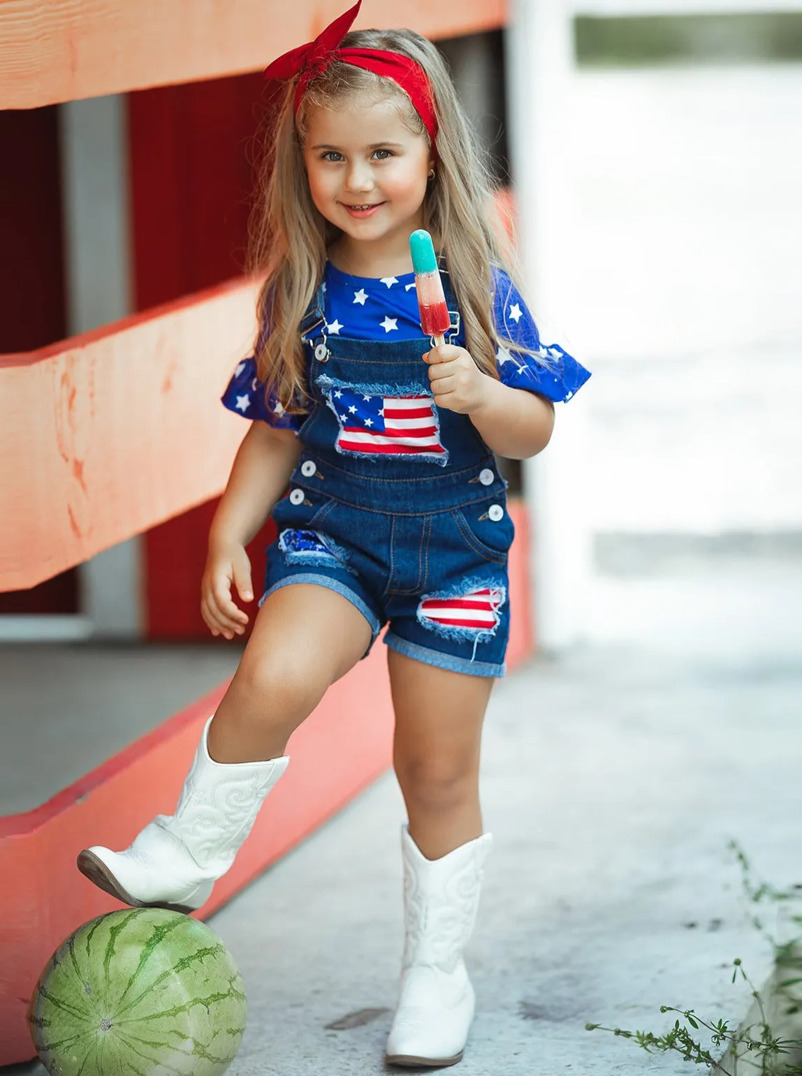 American All-Star Overall Denim Set