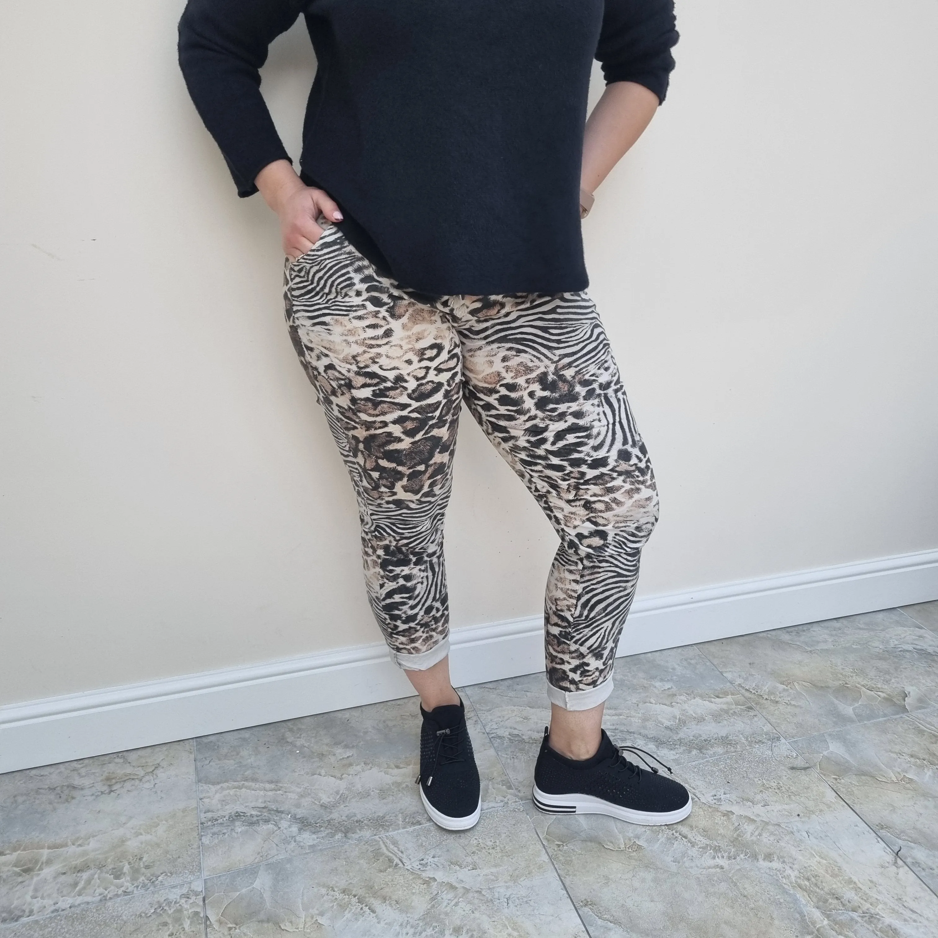 Animal print magic trousers