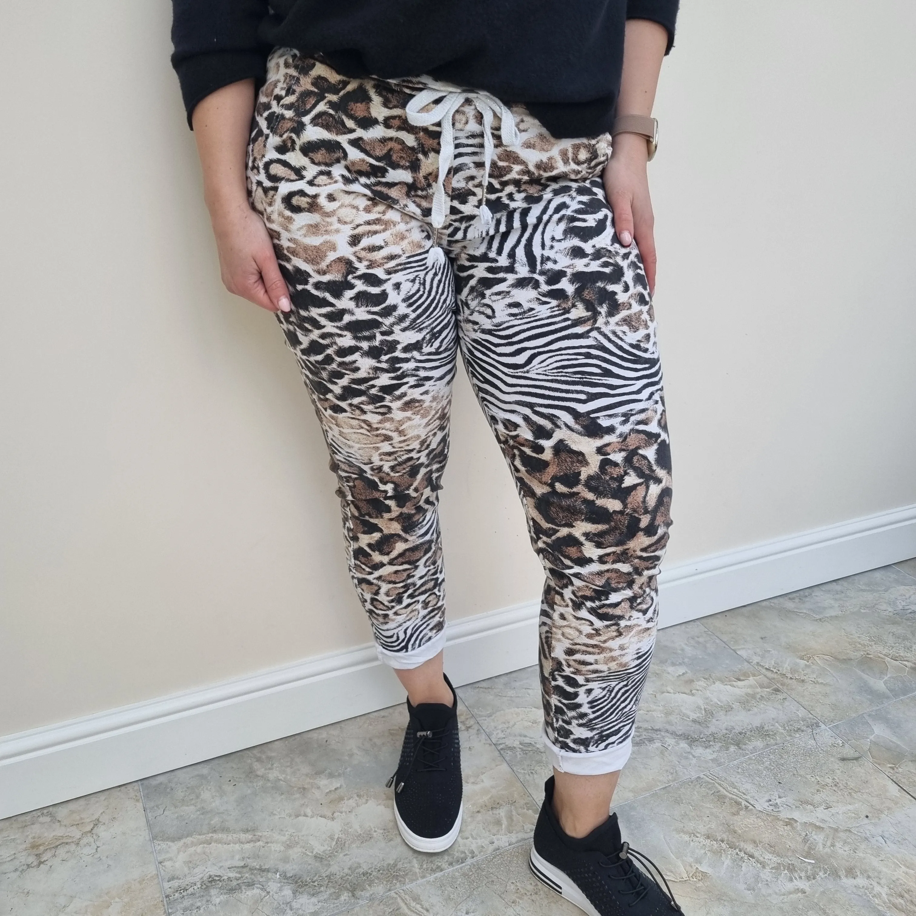 Animal print magic trousers