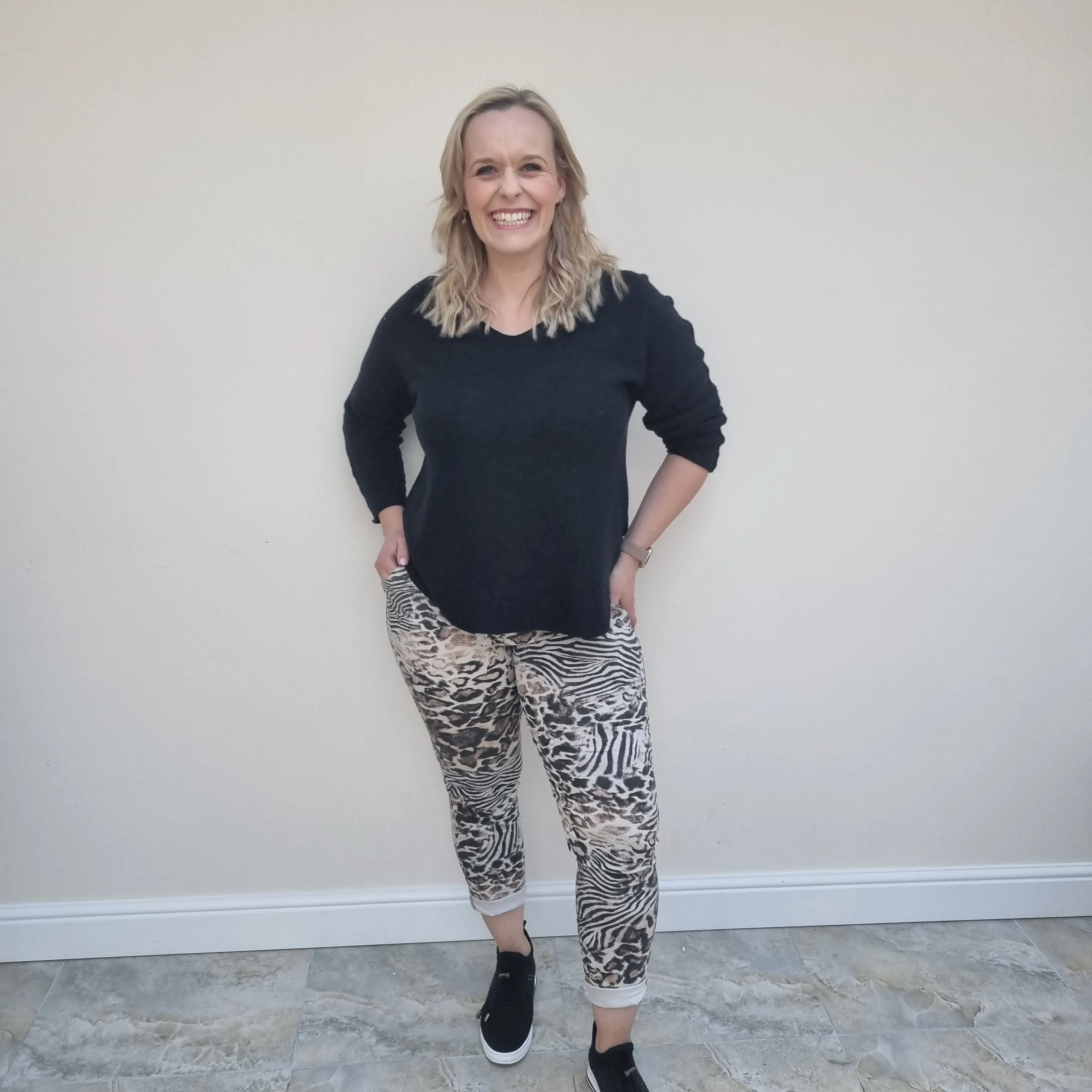 Animal print magic trousers