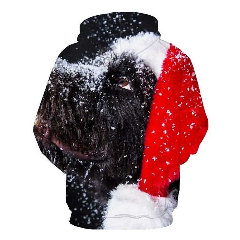 Animal Sweatshirts men Christmas Sweatshirt Printed Snow Hooded Casual Party Hoody Anime