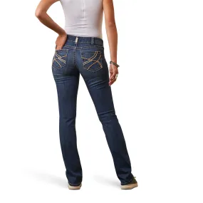 Ariat Womens R.E.A.L Mid Rise Straight Jean Everlee Irvine