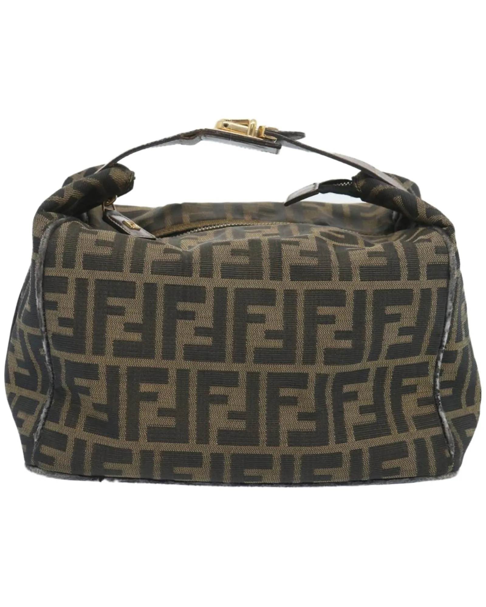 Authentic FENDI Zucca Canvas Vanity Hand Bag