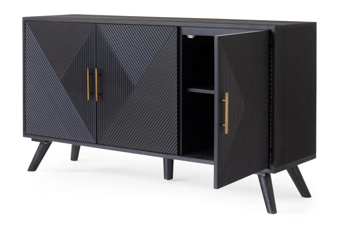 Ayda 3 Door Sideboard | Black