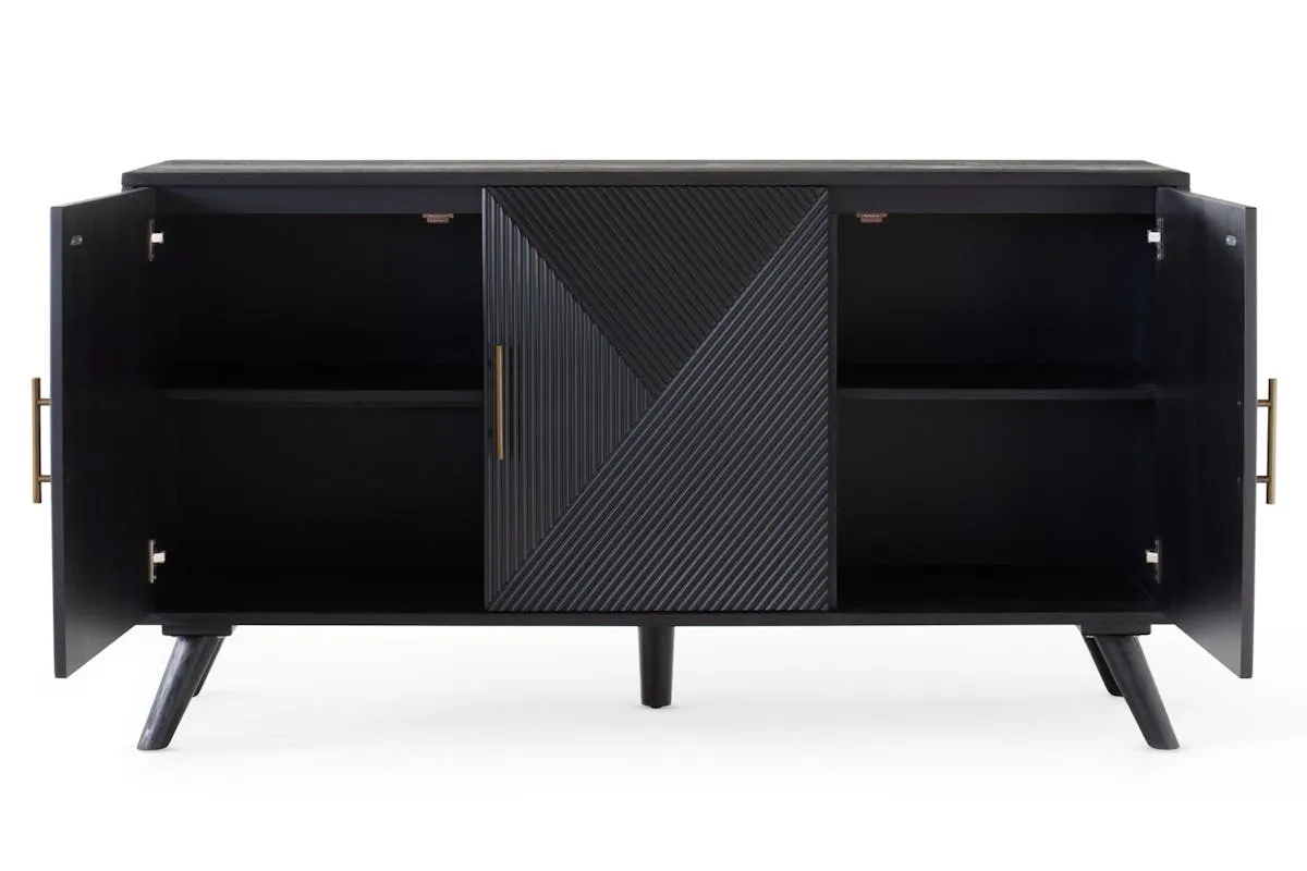 Ayda 3 Door Sideboard | Black