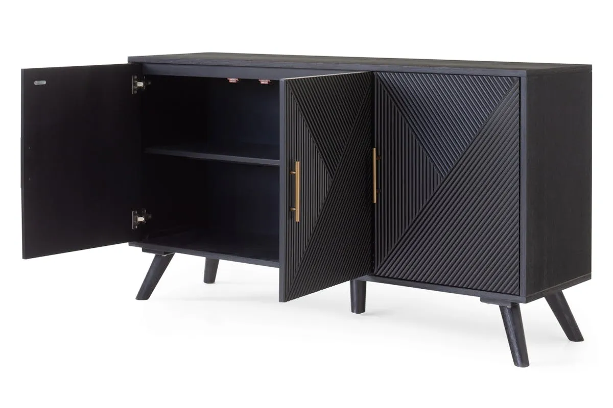 Ayda 3 Door Sideboard | Black