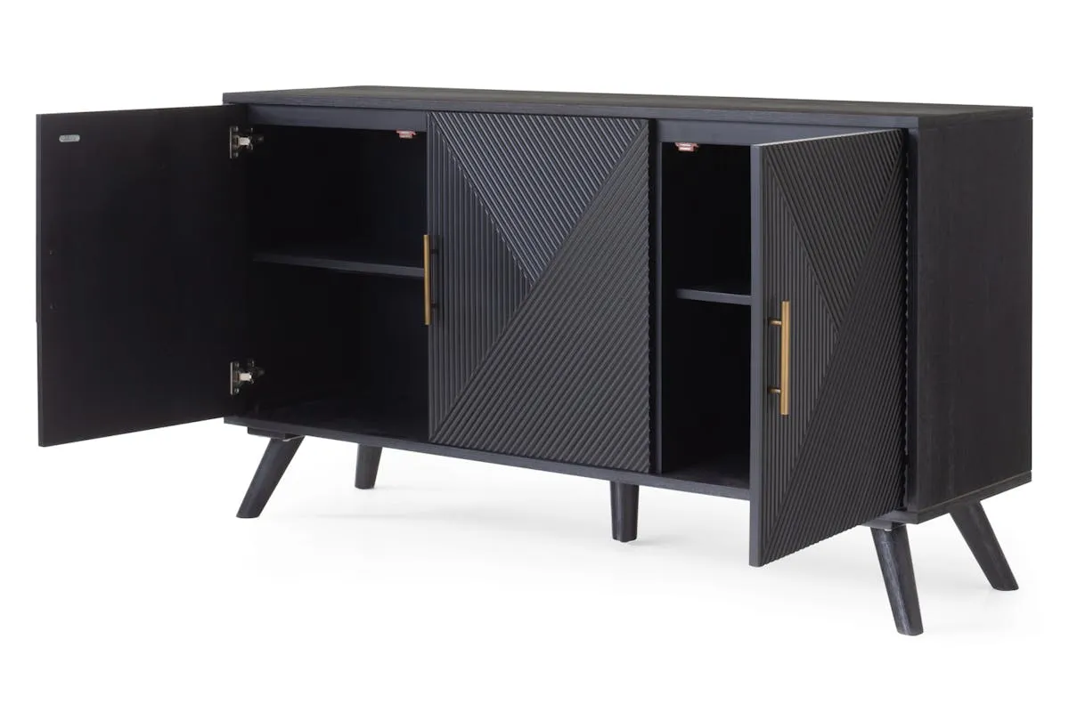 Ayda 3 Door Sideboard | Black