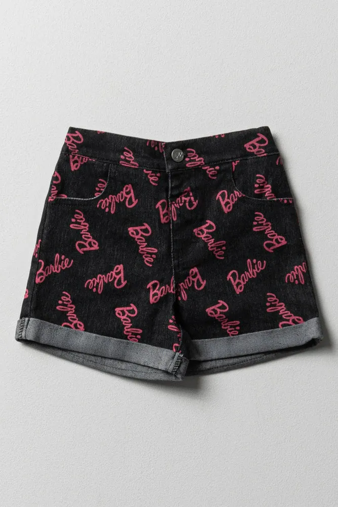 Barbie Denim Shorts Black