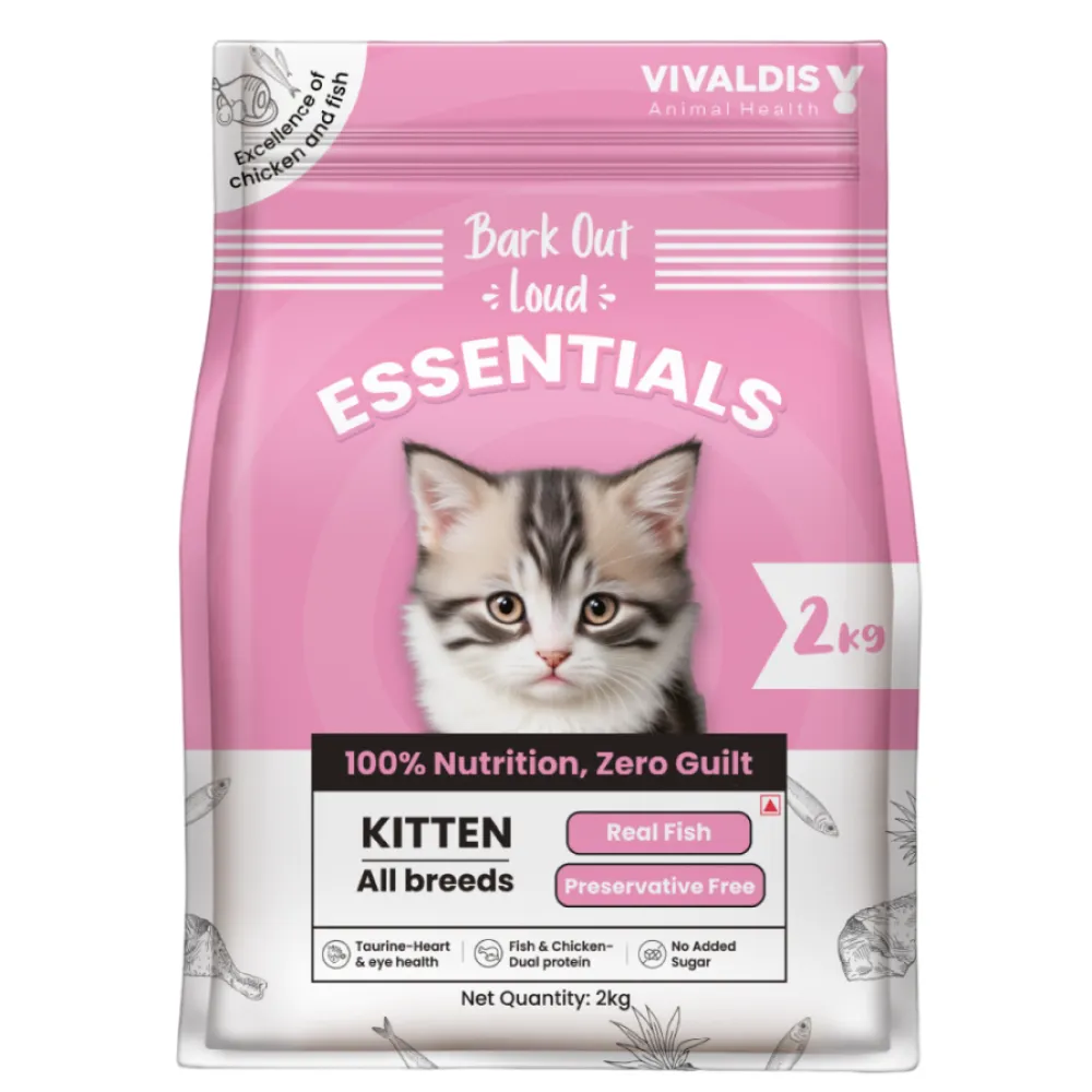 Bark Out Loud Essentials Real Fish Kitten Dry Food