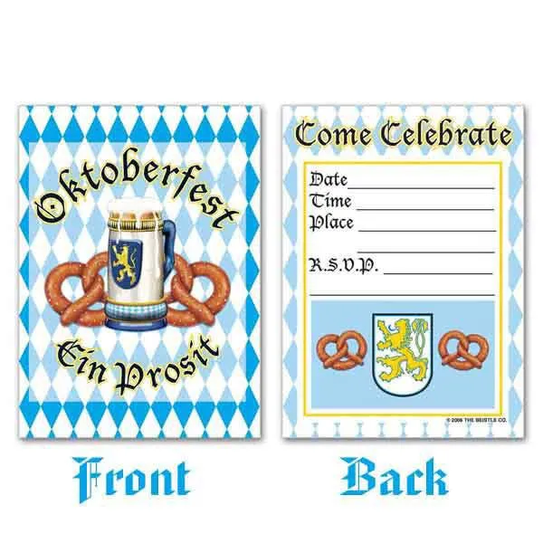 Bavarian Themed Oktoberfest Party Invitations