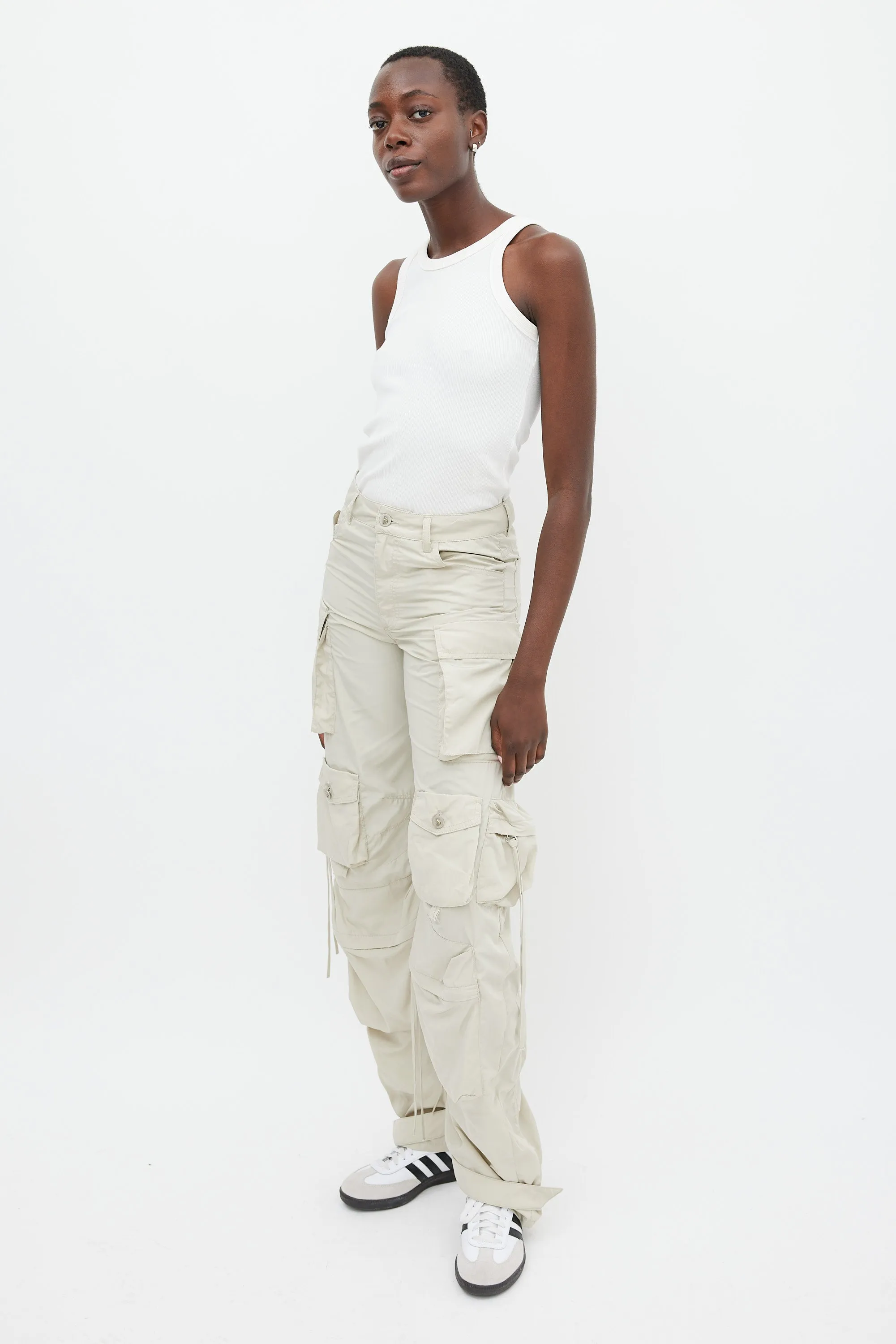 Beige Fern Cargo Pant