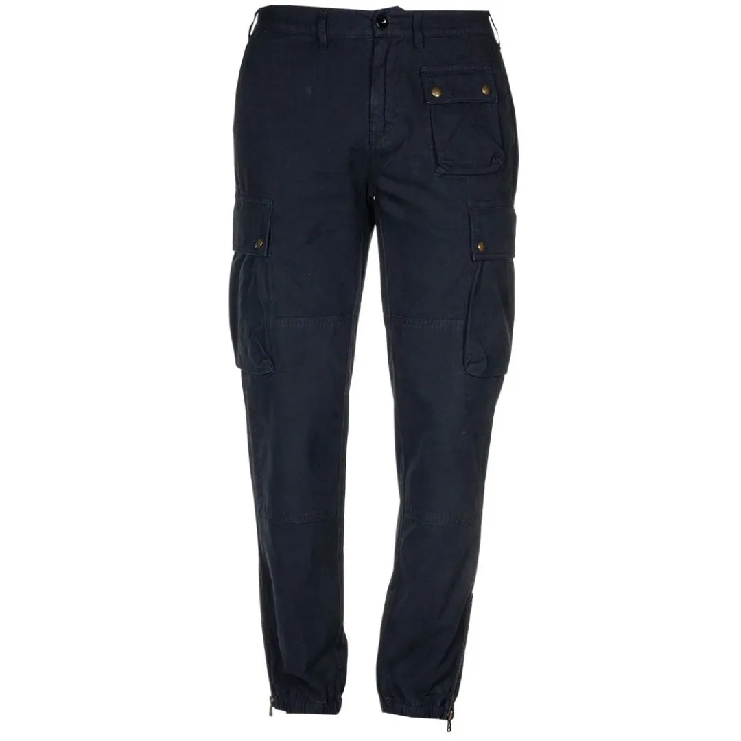 Belstaff Trialmaster Navy Blue Cargo Trousers