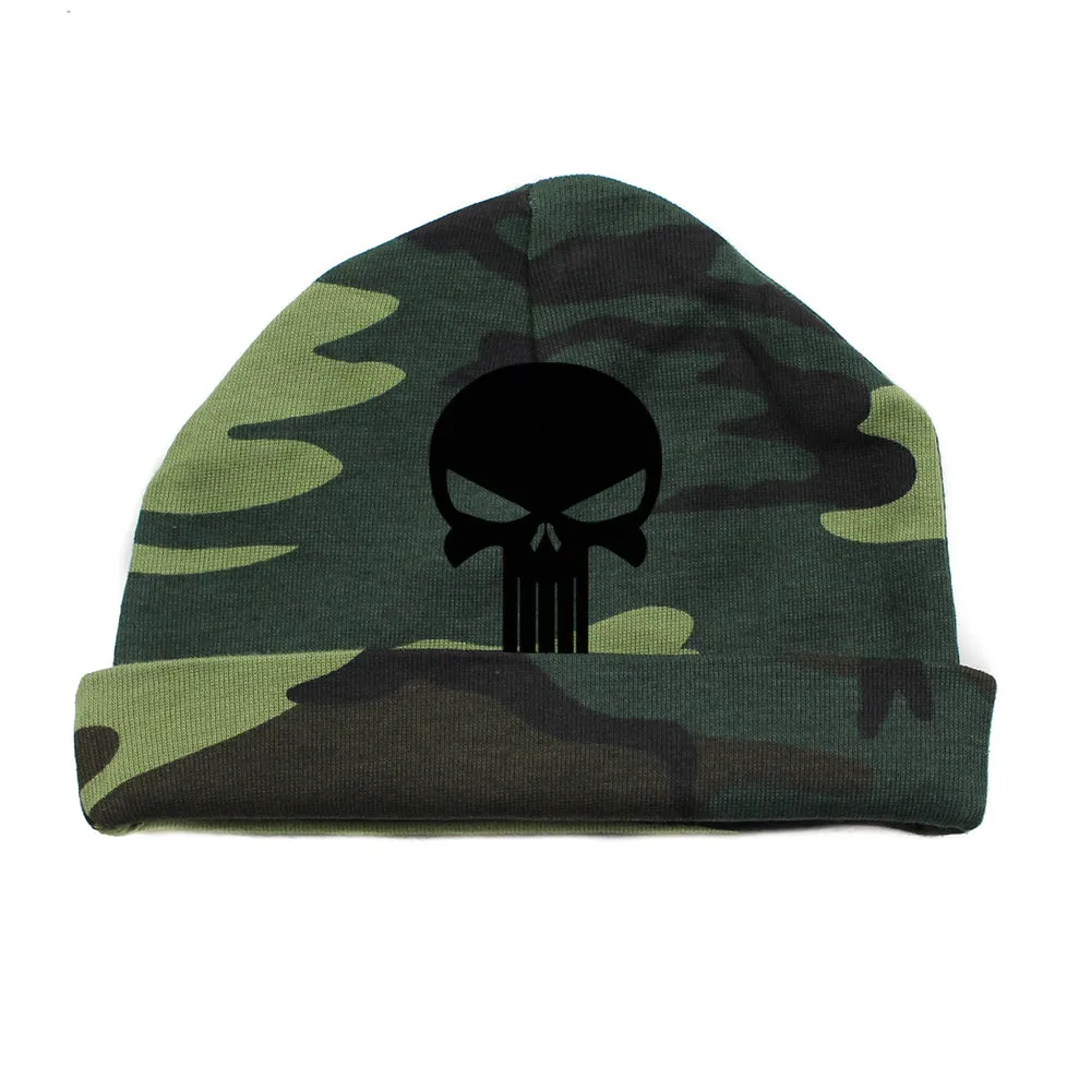 Black Punisher Skull Infant Baby Beanie Cap Winter Hat One Size