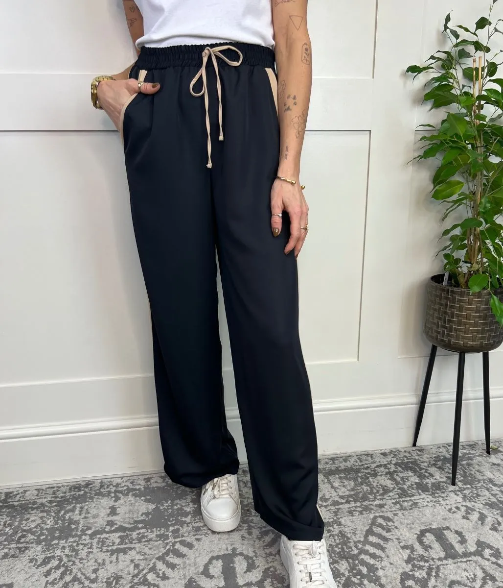 Black Side Stripe Loungewear Trousers