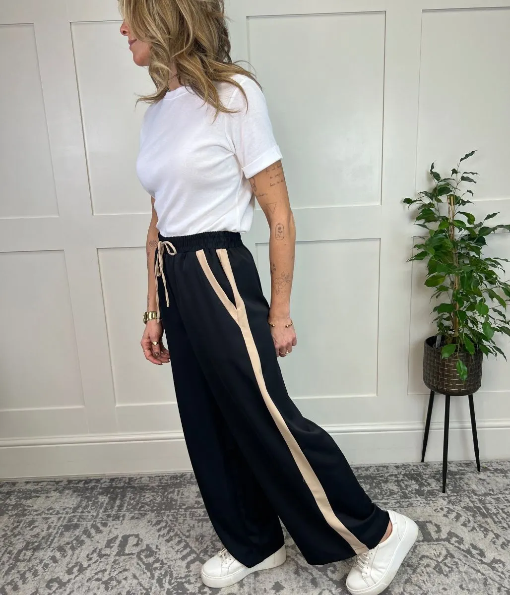 Black Side Stripe Loungewear Trousers