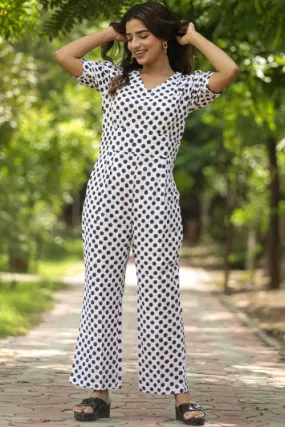 Blackberries Hand Block Printed  Jumpsuit