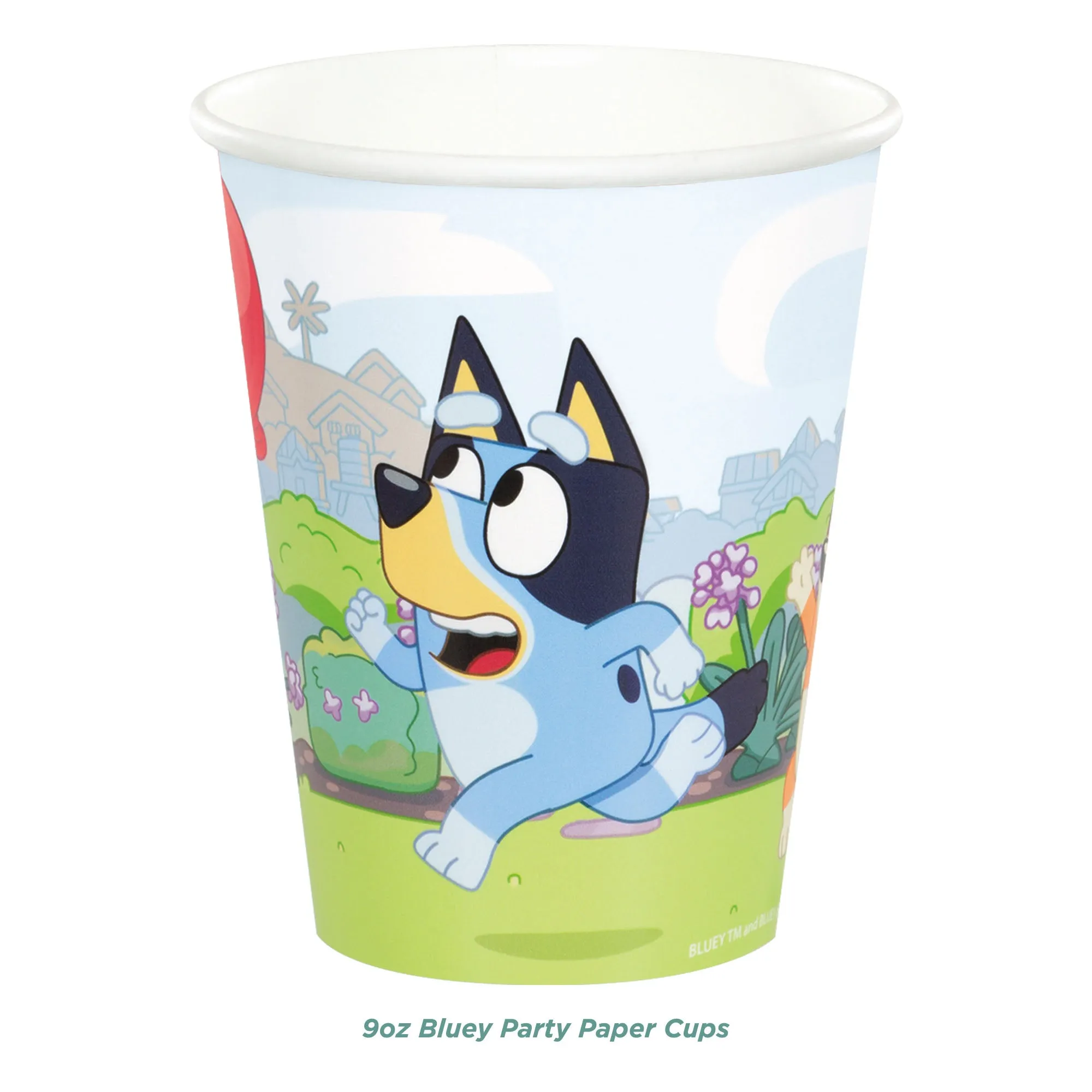 Bluey Party Supplies - Paper Plates, Napkins, Cups, Table Cover, and Banner (Serves 16)