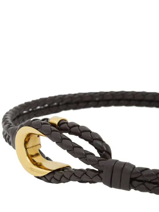 Bottega Veneta   Coaxial double tubular leather belt 