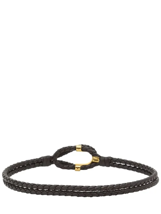 Bottega Veneta   Coaxial double tubular leather belt 