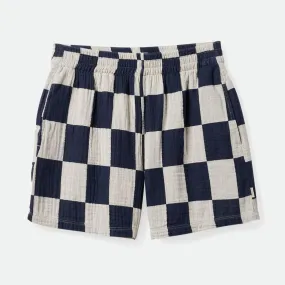 BRIXTON WOMENS MYKONOS BOXER SHORT WASHED NAVY