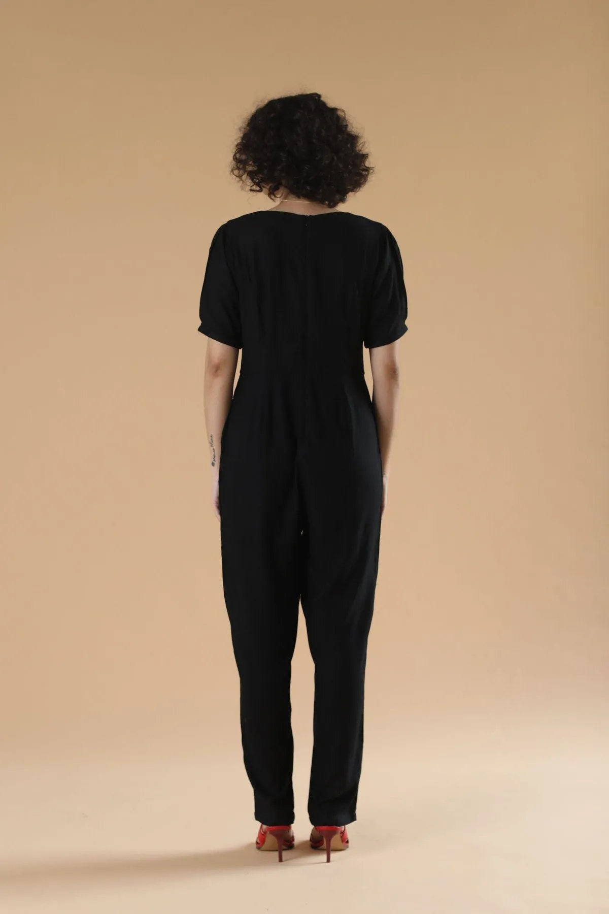 Business formal Black Jumpsuit- Qua