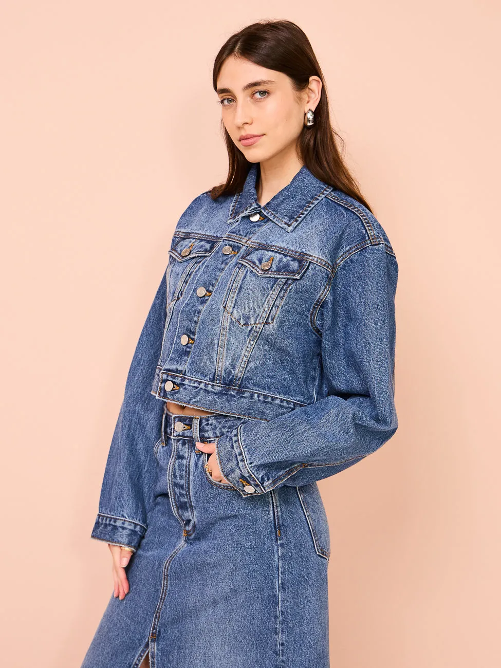 Camilla and Marc Easton Denim Jacket in Classic Blue