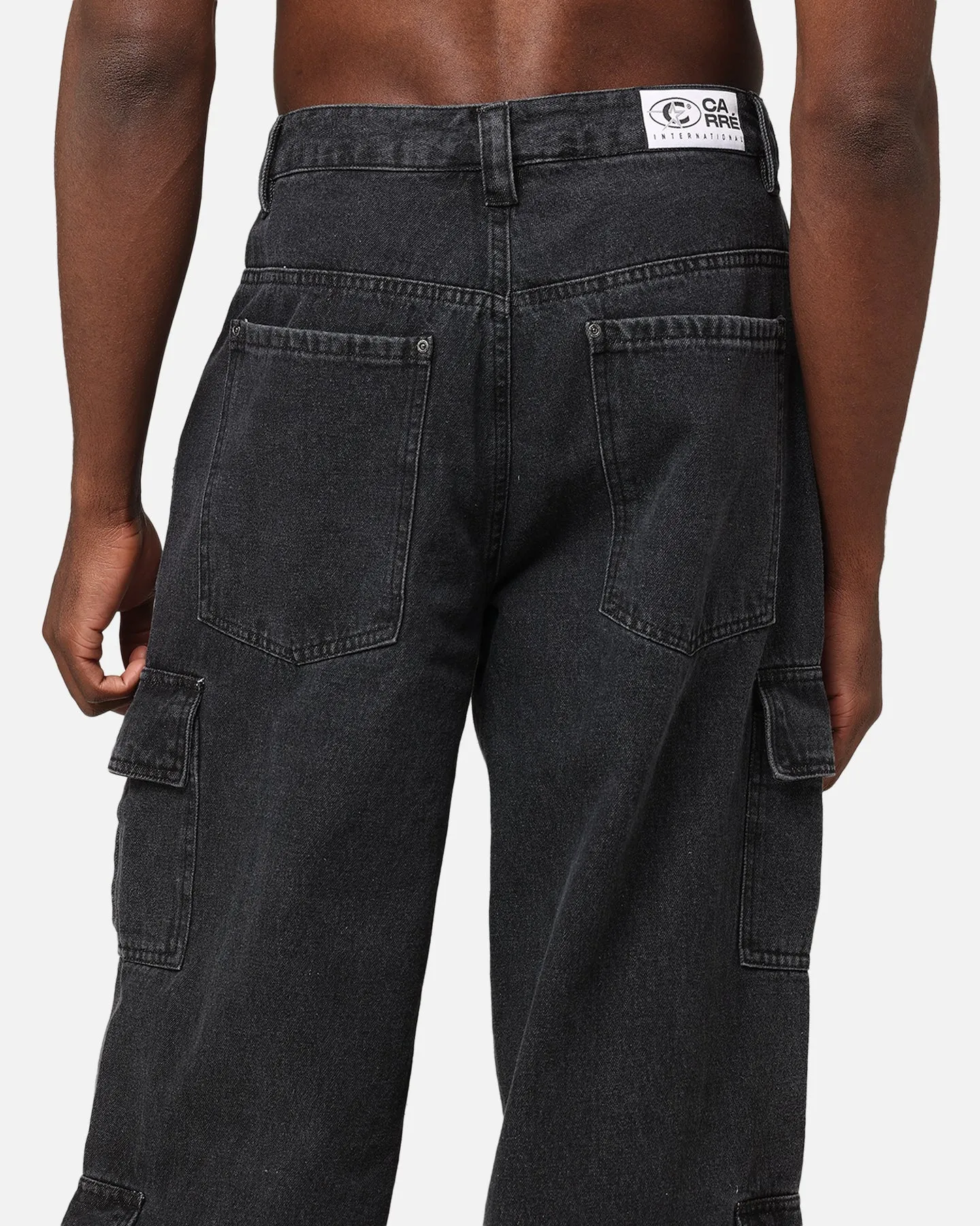 Carre Baggy Cargo Jeans Black Denim