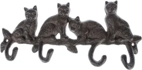 Cast Iron Cat Themed Coat Hook