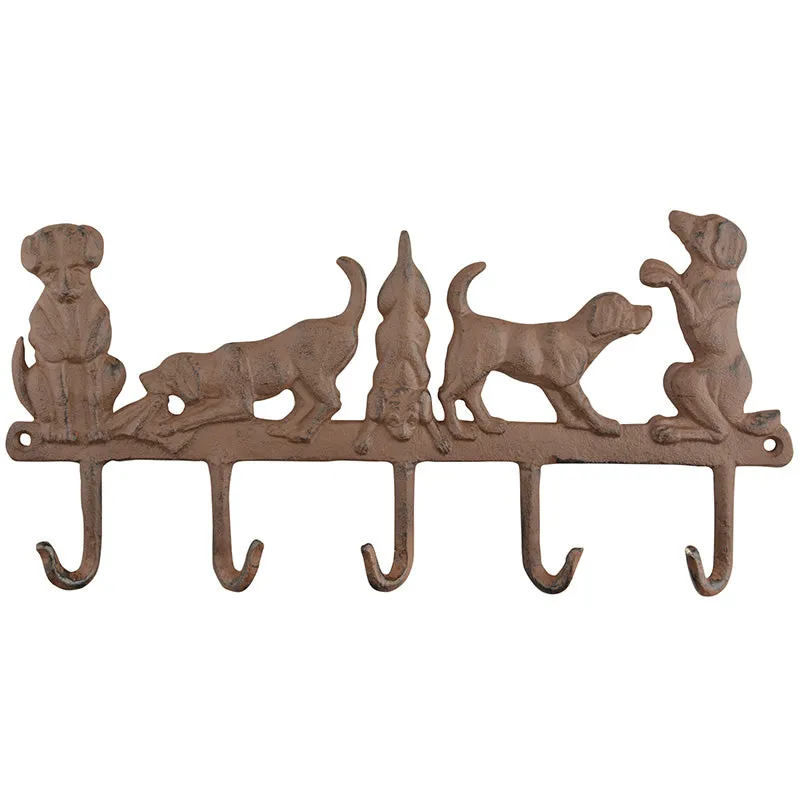 Cast Iron Dog Themed Coat Hook