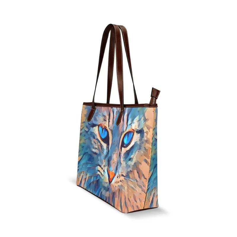 Cat Themed Shoulder Tote Bag