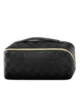 Checkered Make-Up Bag