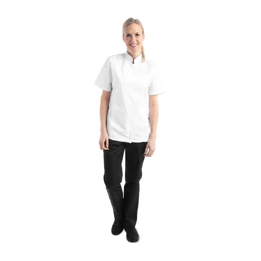 Chef Works Womens Springfield Zip Chefs Jacket White XL - BB052-XL