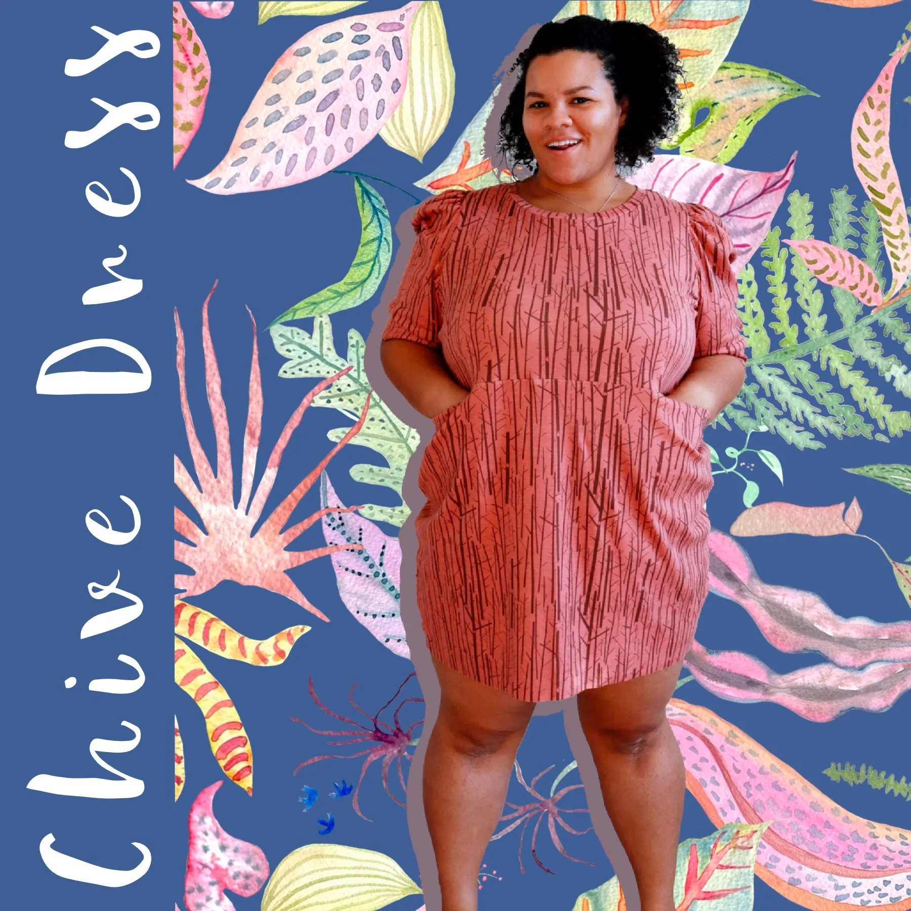 Chive bundle sweatshirt and dress patterns