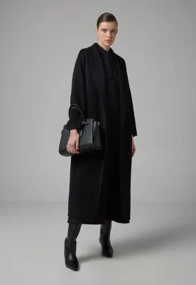 Choice Belted Wool Handmade Coat Black