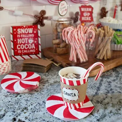 Christmas Cocoa Bar Party Accessory Kit | 1 kit